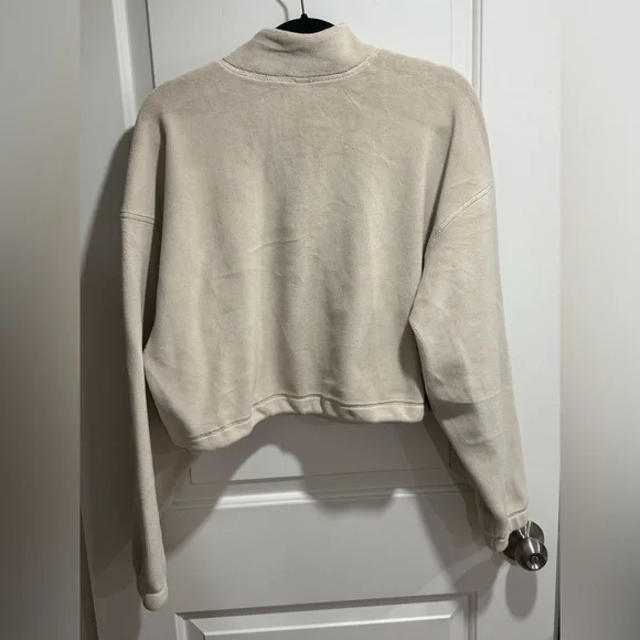 NWT Oner Active FLEECE OVERSIZED CROP 1/2 ZIP SWEATSHIRT - Picture 9 of 10